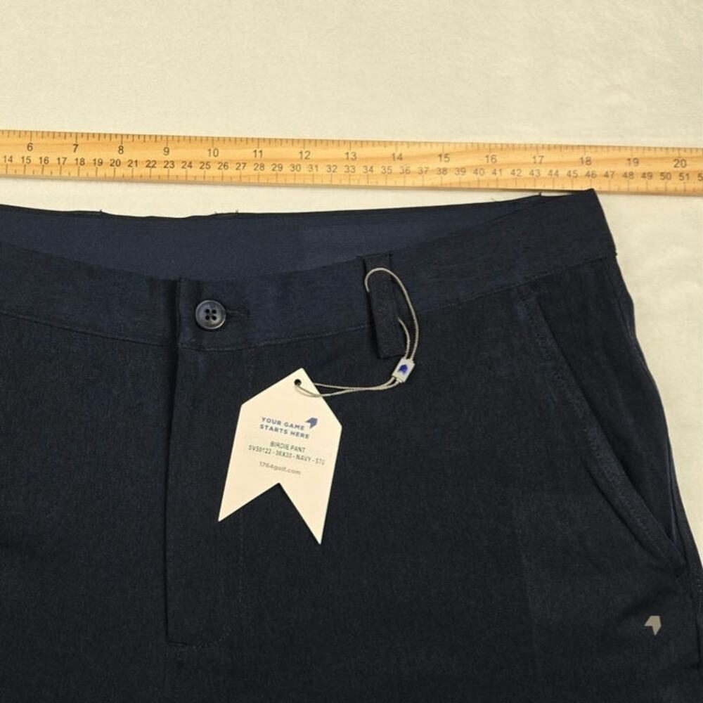 1764 Golf Birdie Pants NWT Men 36x30 (36x31) Navy Blue Stretch Chino Performance - Picture 4 of 8